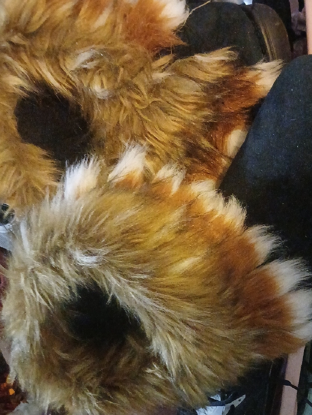 Faux Fur Boots in Warm Brown Mix